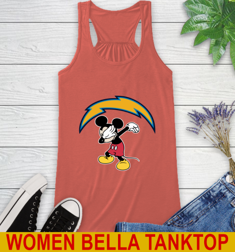 San Diego Chargers NFL Football Dabbing Mickey Disney Sports Racerback Tank 4