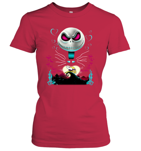 NFL Minnesota Vikings Jack Skellington Sally The Nightmare Before Christmas Football FCAKEFOSpQQ ladies t shirt 20 95 151514 front red