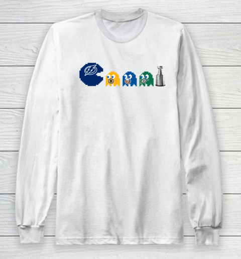 Tampa Bay Lightning x Pacman Create History For Stanley Cup Long Sleeve T-Shirt 2