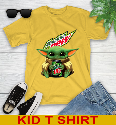Star Wars Baby Yoda Hugs Mountain Dew Soft Drink Shirt 108