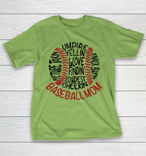 Mother's Day Funny Gift Ideas Apparel  Baseball Mom 2 T Shirt T-Shirt 6
