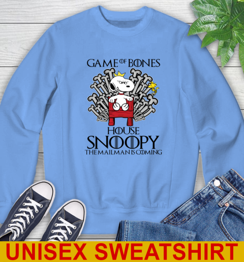 Game of bones house snoopy the mailman is coming tshirt 35