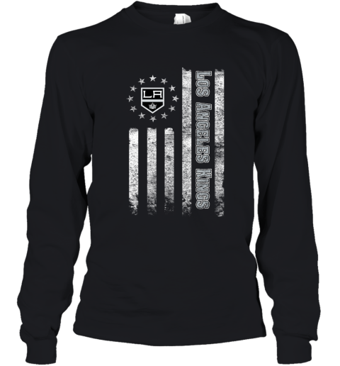 NHL American Flag Hockey Sports Los Angeles Kings Youth Long Sleeve