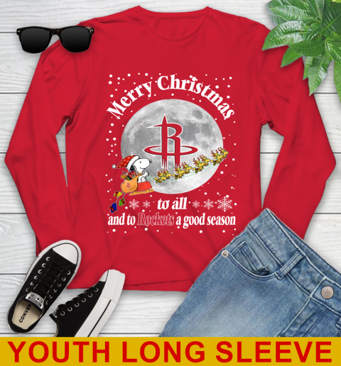 Houston Rockets Merry Christmas To All And To Rockets A Good Season NBA Basketball Sports Youth Long Sleeve 11