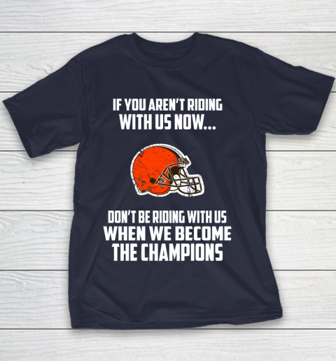 NFL Cleveland Browns Football We Become The Champions Youth T-Shirt 2