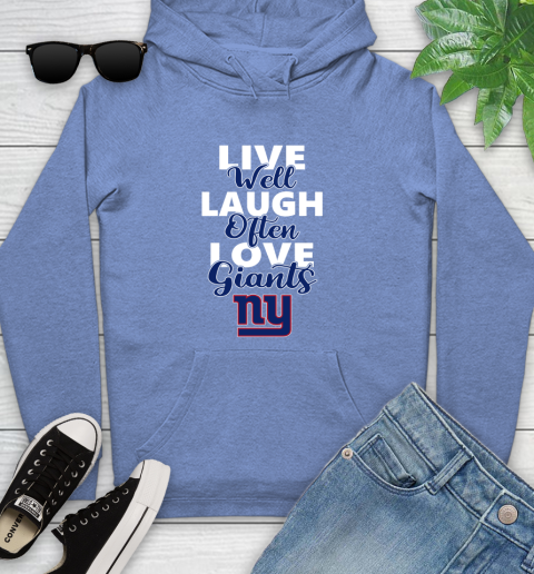 NFL Football New York Giants Live Well Laugh Often Love Shirt Youth Hoodie 11