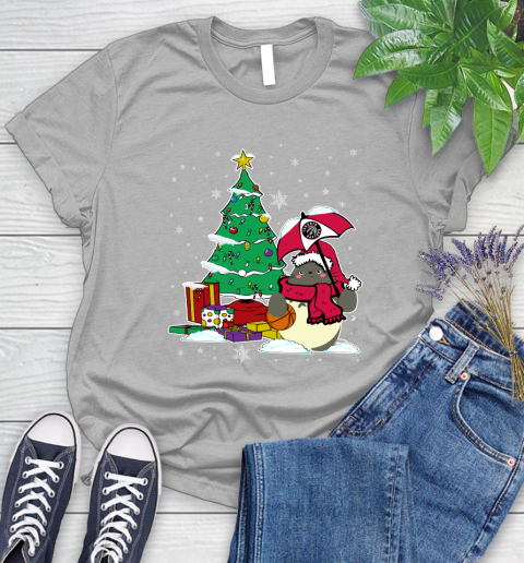 Toronto Raptors NBA Basketball Cute Tonari No Totoro Christmas Sports Women's T-Shirt 5