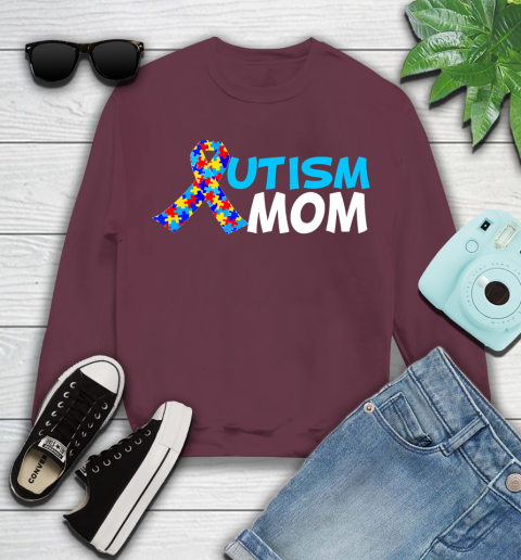 Mother S Day Funny Gift Ideas Apparel Autism Mom T Shirt Youth Sweatshirt Itees Global