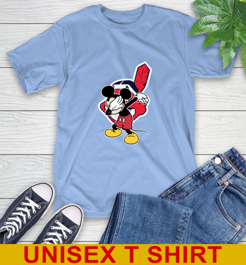 Cleveland Indians MLB Baseball Dabbing Mickey Disney Sports T-Shirt 11