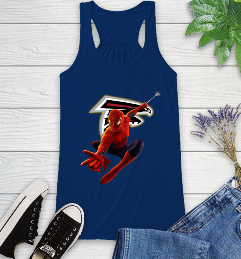 NFL Spider Man Avengers Endgame Football Atlanta Falcons Racerback Tank 9