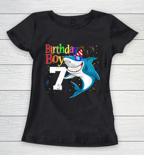 Kids 7th Birthday Boy Shark Shirts 7 Jaw Some Four Tees Boys 7 Years Old Women's T-Shirt