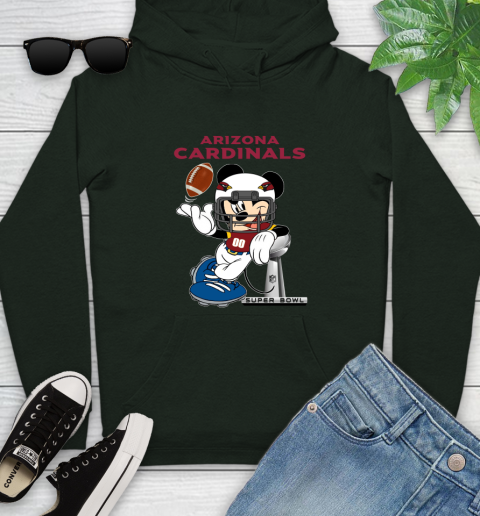 NFL Arizona Cardinals Mickey Mouse Disney Super Bowl Football T Shirt Youth Hoodie 13