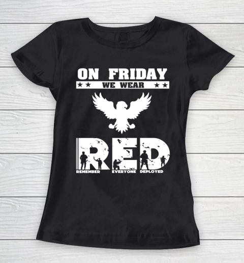 Veteran Shirt I Wear RED on Friday Military Women's T-Shirt