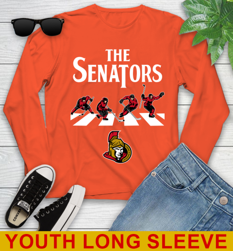NHL Hockey Ottawa Senators The Beatles Rock Band Shirt Youth Long Sleeve 3