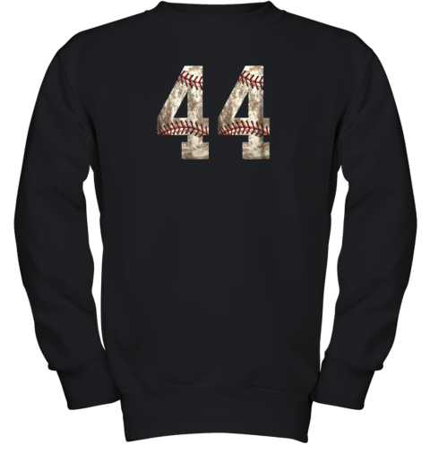 Baseball Jersey Number 44 Youth Sweatshirt