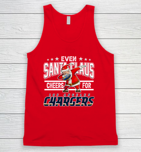 Los Angeles Chargers Even Santa Claus Cheers For Christmas NFL Tank Top 5