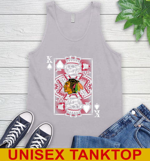 Chicago Blackhawks NHL Hockey The King Of Spades Death Cards Shirt Tank Top 3