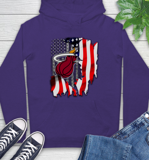 Miami Heat NBA Basketball American Flag Hoodie 5