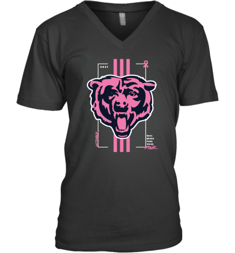 Real Bears Fans Wear Pink V-Neck T-Shirt