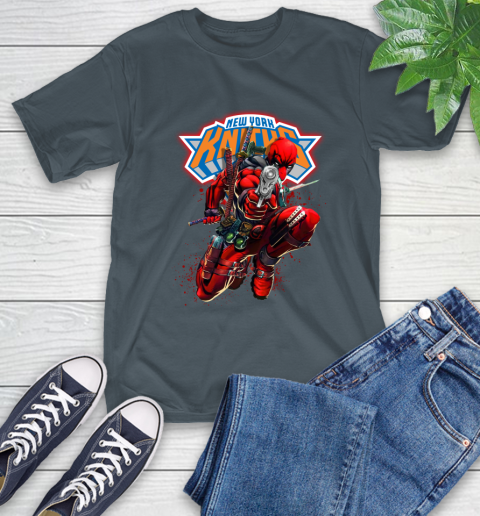 NBA Deadpool Marvel Comics Sports Basketball New York Knicks T-Shirt 9