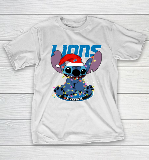 Detroit Lions NFL Football noel stitch Christmas T-Shirt