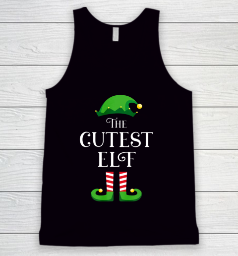 The Cutest Elf Matching Family Group Christmas Tank Top