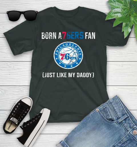 NBA Philadelphia 76ers Loyal Fan Just Like My Daddy Basketball Shirt Youth T-Shirt 5