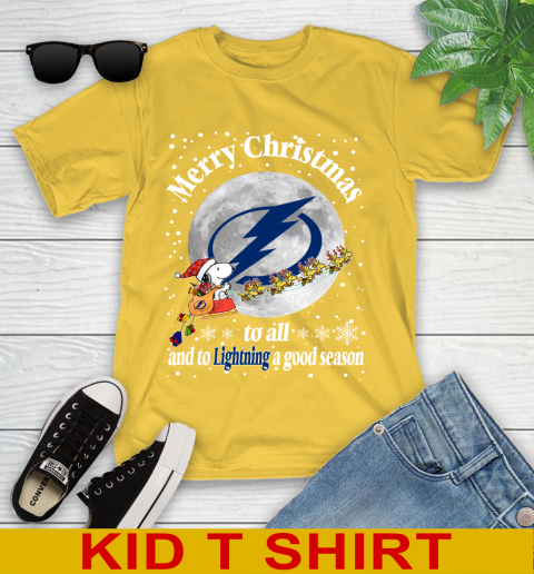 Tampa Bay Lightning Merry Christmas To All And To Lightning A Good Season NHL Hockey Sports Youth T-Shirt 9