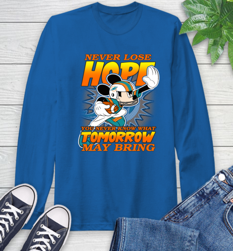 Miami Dolphins NFL Football Mickey Disney Never Lose Hope Long Sleeve T-Shirt 10