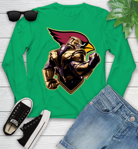 NFL Thanos Avengers Endgame Football Sports Arizona Cardinals Youth Long Sleeve 6