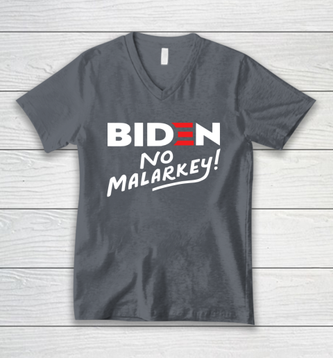 Biden No Malarkey V-Neck T-Shirt 4