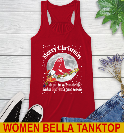 Boston Red Sox Merry Christmas To All And To Red Sox A Good Season MLB Baseball Sports Racerback Tank 4
