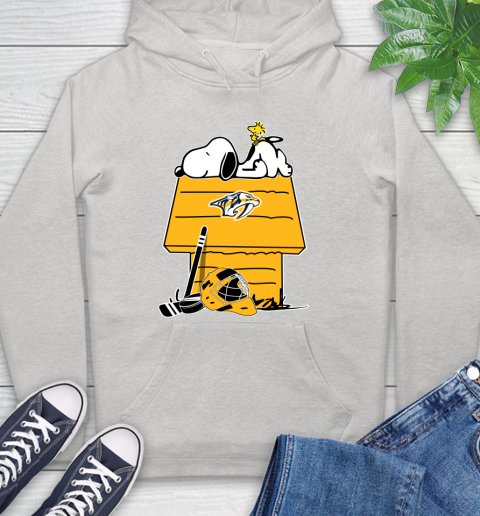 Nashville Predators NHL Hockey Snoopy Woodstock The Peanuts Movie Hoodie