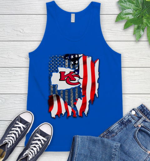 Kansas City Chiefs NFL Football American Flag Tank Top 4