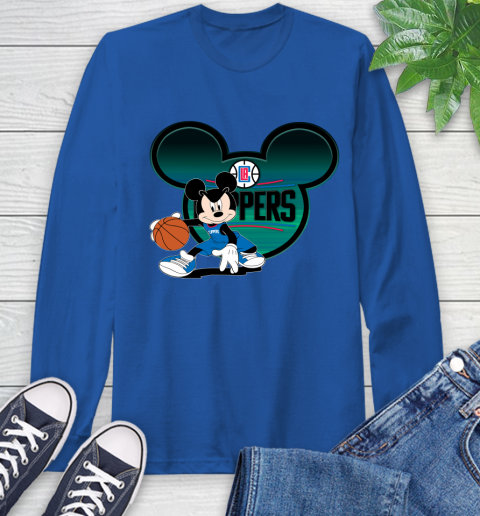 NBA LA Clippers Mickey Mouse Disney Basketball Long Sleeve T-Shirt 9