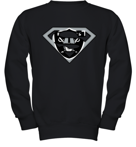 We Are Undefeatable The Oakland Raiders x Superman NFL Youth Sweatshirt