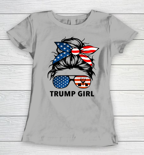 Trump Girl American Flag Glass Women's T-Shirt 8