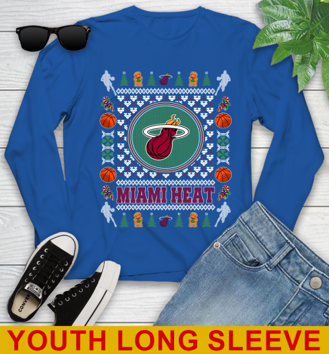 Miami Heat Merry Christmas NBA Basketball Loyal Fan Youth Long Sleeve 10