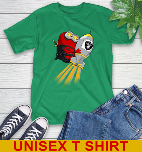 NFL Football Oakland Raiders Deadpool Minion Marvel Shirt T-Shirt 7