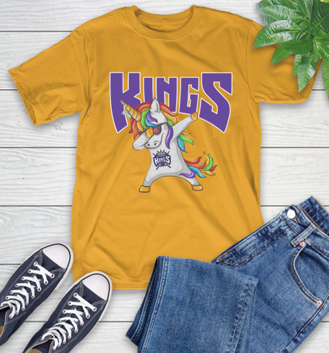 Sacramento Kings NBA Basketball Funny Unicorn Dabbing Sports T-Shirt 3