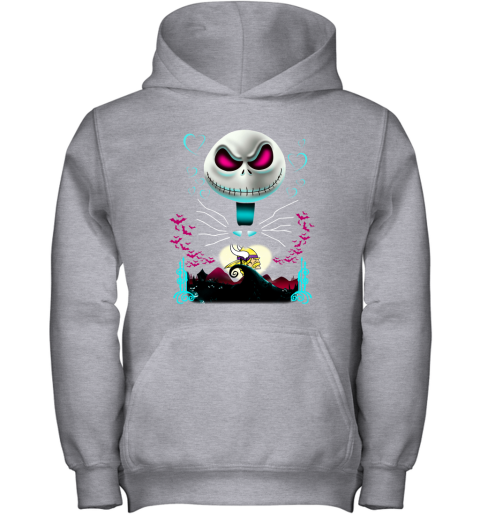 NFL Minnesota Vikings Jack Skellington Sally The Nightmare Before Christmas Football 5jYD7wsB5D5 youth hoodie 43 95 151514 front sport grey
