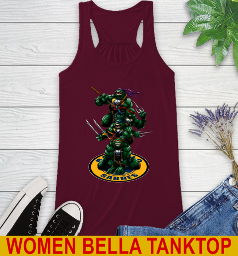 NHL Hockey Buffalo Sabres Teenage Mutant Ninja Turtles Shirt Racerback Tank 3