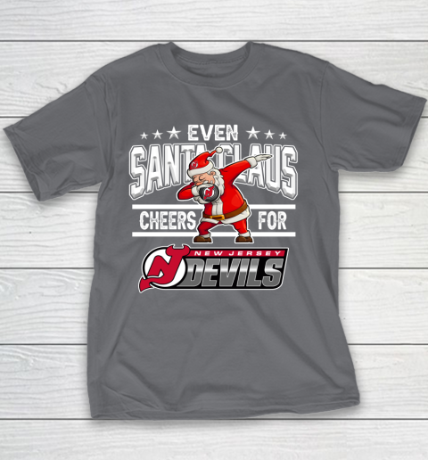 New Jersey Devils Even Santa Claus Cheers For Christmas NHL Youth T-Shirt 5