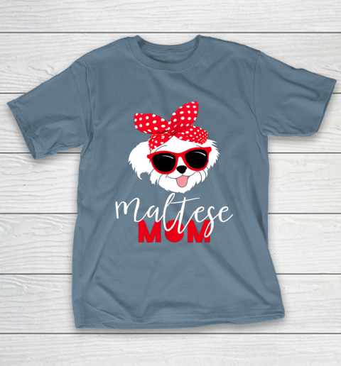 Dog Mom Shirt Dog Lovers T Shirt Maltese Mom Fur Mama T-Shirt 6