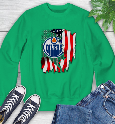 Edmonton Oilers NHL Hockey American Flag Sweatshirt 7