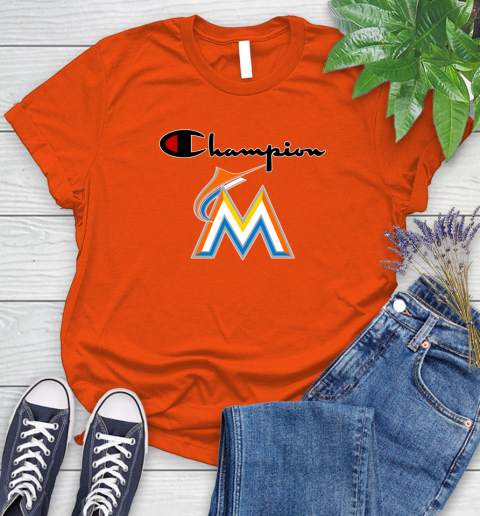 MLB Baseball Miami Marlins Champion Shirt Women's T-Shirt 2
