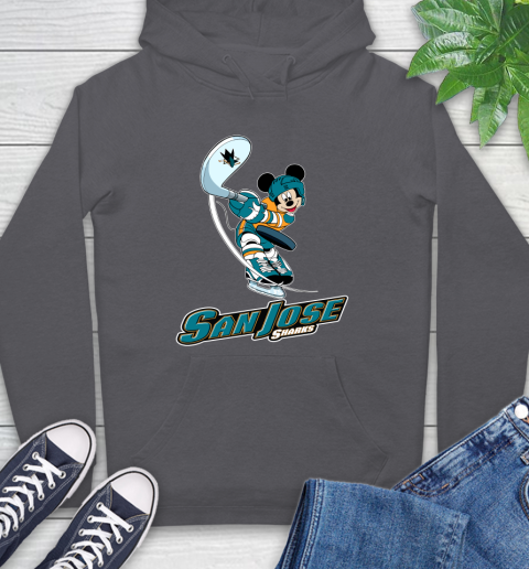 NHL Hockey San Jose Sharks Cheerful Mickey Mouse Shirt Hoodie 7