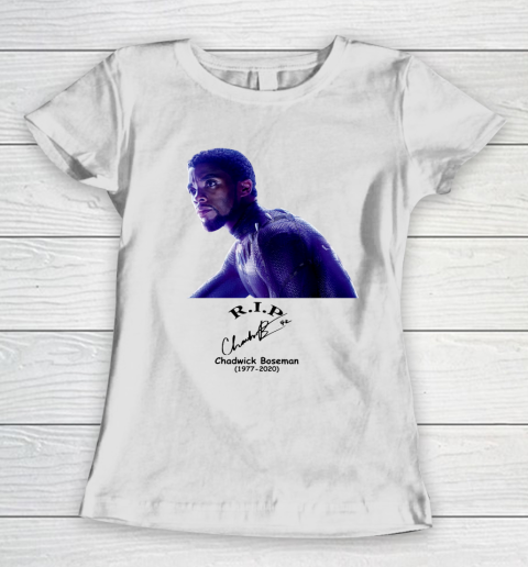 RIP Chadwick Boseman Signature Black Panther 1977  2020 Women's T-Shirt