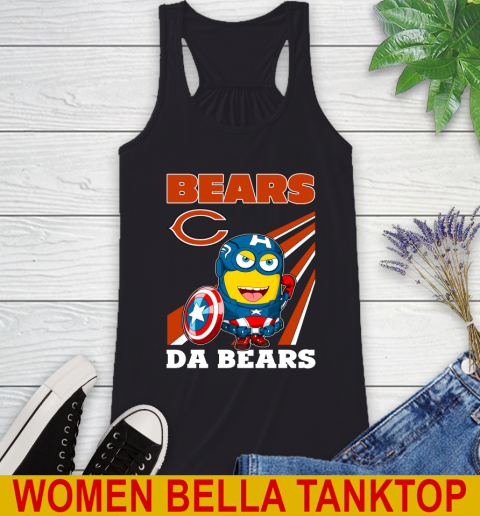NFL Football Chicago Bears Captain America Marvel Avengers Minion Shirt Racerback Tank