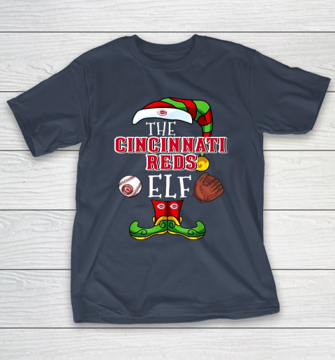Cincinnati Reds Christmas ELF Funny MLB T-Shirt 3